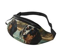 Fanny Pack for Men Women Crossbody Waist Bag Dachshund Dog Bento Belt Bag with Adjustable Strap Hip Bum Bag, Black, One Size