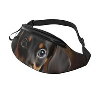 Fanny Pack for Men Women Crossbody Waist Bag Dog Dachshund Belt Bag with Adjustable Strap Hip Bum Bag, Black, One Size