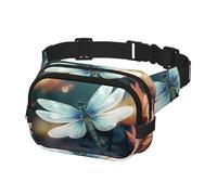 Fanny Pack for Men Women Crossbody Waist Bag Dragonfly with Water Lily Belt Bag with Adjustable Strap Hip Bum Bag, Black, One Size