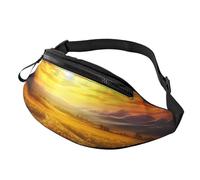 Fanny Pack for Men Women Crossbody Waist Bag Dreamlike Sunset Of A Sunflower Field Belt Bag with Adjustable Strap Hip Bum Bag, Black, One Size