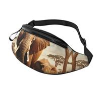 Fanny Pack for Men Women Crossbody Waist Bag Elephant Family Belt Bag with Adjustable Strap Hip Bum Bag, Black, One Size