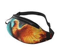 Fanny Pack for Men Women,Crossbody Waist Bag Fire and Water Phoenix Chest Bag Daypack Belt Bags for Travel Sports Running