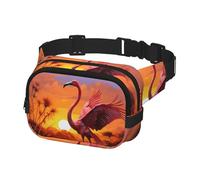 Fanny Pack for Men Women Crossbody Waist Bag Flamingo Sunset Belt Bag with Adjustable Strap Hip Bum Bag