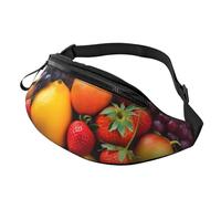 Fanny Pack for Men Women Crossbody Waist Bag Fresh Fruits Belt Bag with Adjustable Strap Hip Bum Bag, Black, One Size