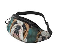 Fanny Pack for Men Women Crossbody Waist Bag Funny English Bulldog Belt Bag with Adjustable Strap Hip Bum Bag, Black, One Size