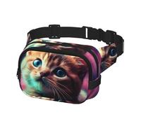 Fanny Pack for Men Women Crossbody Waist Bag Galaxy Cat Baby Belt Bag with Adjustable Strap Hip Bum Bag