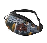 Fanny Pack for Men Women Crossbody Waist Bag Germany Neuschwanstein Castle Belt Bag with Adjustable Strap Hip Bum Bag, Black, One Size