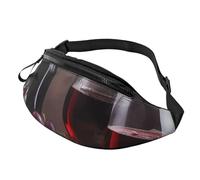 Fanny Pack for Men Women Crossbody Waist Bag Grape Wine Belt Bag with Adjustable Strap Hip Bum Bag, Black, One Size