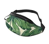 Fanny Pack for Men Women Crossbody Waist Bag Green Foliage Botanical Belt Bag with Adjustable Strap Hip Bum Bag, Black, One Size