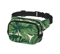 Fanny Pack for Men Women Crossbody Waist Bag Green Foliage Botanical Belt Bag with Adjustable Strap Hip Bum Bag, Black, One Size