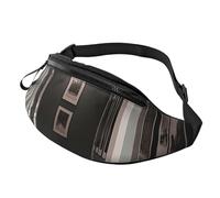 Fanny Pack for Men Women Crossbody Waist Bag Hallway Decor Belt Bag with Adjustable Strap Hip Bum Bag, Black, One Size