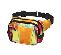 Fanny Pack for Men Women Crossbody Waist Bag Happy Hour Belt Bag with Adjustable Strap Hip Bum Bag, Black, One Size