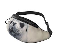 Fanny Pack for Men Women Crossbody Waist Bag Harp Seal Painting Belt Bag with Adjustable Strap Hip Bum Bag, Black, One Size