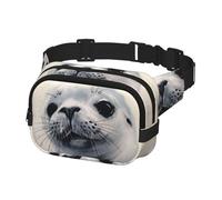 Fanny Pack for Men Women Crossbody Waist Bag Harp Seal Painting Belt Bag with Adjustable Strap Hip Bum Bag