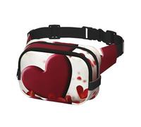 Fanny Pack for Men Women Crossbody Waist Bag Hearts with Love Belt Bag with Adjustable Strap Hip Bum Bag, Black, One Size