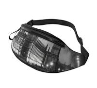 Fanny Pack for Men Women Crossbody Waist Bag Houses of parliament Belt Bag with Adjustable Strap Hip Bum Bag, Black, One Size
