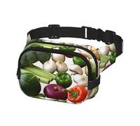 Fanny Pack for Men Women Crossbody Waist Bag Introduction of Various Vegetables Belt Bag with Adjustable Strap Hip Bum Bag