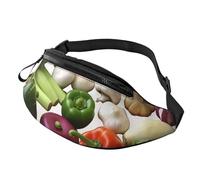 Fanny Pack for Men Women Crossbody Waist Bag Introduction of Various Vegetables Belt Bag with Adjustable Strap Hip Bum Bag, Black, One Size