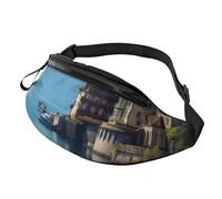 Fanny Pack for Men Women Crossbody Waist Bag Lake Geneva Switzerland Belt Bag with Adjustable Strap Hip Bum Bag, Black, One Size
