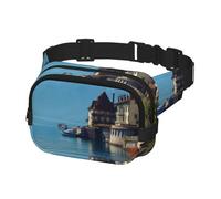 Fanny Pack for Men Women Crossbody Waist Bag Lake Geneva Switzerland Belt Bag with Adjustable Strap Hip Bum Bag