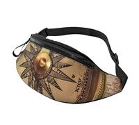 Fanny Pack for Men Women Crossbody Waist Bag Law of the Compass Navigation Belt Bag with Adjustable Strap Hip Bum Bag, Black, One Size