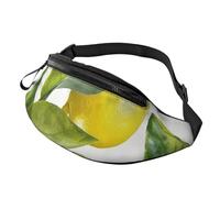 Fanny Pack for Men Women Crossbody Waist Bag Lemon Branch Leaves Belt Bag with Adjustable Strap Hip Bum Bag, Black, One Size