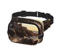Fanny Pack for Men Women Crossbody Waist Bag Lighthouse Rocks Seaside Belt Bag with Adjustable Strap Hip Bum Bag