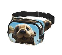 Fanny Pack for Men Women Crossbody Waist Bag Lovely Sea Otter Belt Bag with Adjustable Strap Hip Bum Bag