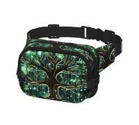 Fanny Pack for Men Women Crossbody Waist Bag Magical Green Tree Belt Bag with Adjustable Strap Hip Bum Bag