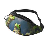 Fanny Pack for Men Women Crossbody Waist Bag Many Frogs Sing on The Branches Belt Bag with Adjustable Strap Hip Bum Bag, Black, One Size