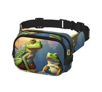 Fanny Pack for Men Women Crossbody Waist Bag Many Frogs Sing on The Branches Belt Bag with Adjustable Strap Hip Bum Bag