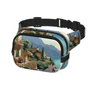 Fanny Pack for Men Women Crossbody Waist Bag Mediterranean Summer Belt Bag with Adjustable Strap Hip Bum Bag