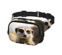 Fanny Pack for Men Women Crossbody Waist Bag Meerkat Animal Belt Bag with Adjustable Strap Hip Bum Bag