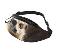Fanny Pack for Men Women Crossbody Waist Bag Meerkat Animal Belt Bag with Adjustable Strap Hip Bum Bag, Black, One Size