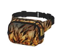 Fanny Pack for Men Women Crossbody Waist Bag Night brown wheat Belt Bag with Adjustable Strap Hip Bum Bag, Black, One Size