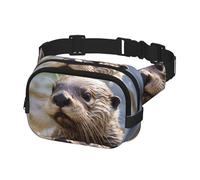 Fanny Pack for Men Women Crossbody Waist Bag Otter Playing in The Water Belt Bag with Adjustable Strap Hip Bum Bag