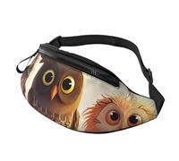 Fanny Pack for Men Women Crossbody Waist Bag Owls Birds Belt Bag with Adjustable Strap Hip Bum Bag, Black, One Size