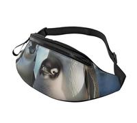 Fanny Pack for Men Women Crossbody Waist Bag Penguin Parents and Chicks Belt Bag with Adjustable Strap Hip Bum Bag, Black, One Size