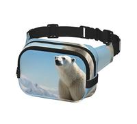 Fanny Pack for Men Women Crossbody Waist Bag Polar Bear Penguin Belt Bag with Adjustable Strap Hip Bum Bag, Black, One Size
