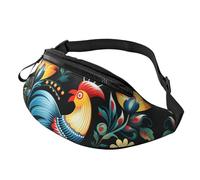 Fanny Pack for Men Women Crossbody Waist Bag Polish Folk art Pattern Belt Bag with Adjustable Strap Hip Bum Bag, Black, One Size