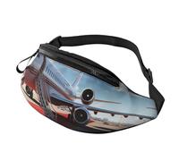 Fanny Pack for Men Women Crossbody Waist Bag Red Carpet Airplane Belt Bag with Adjustable Strap Hip Bum Bag, Black, One Size