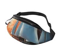 Fanny Pack for Men Women Crossbody Waist Bag Sailing Landscape Belt Bag with Adjustable Strap Hip Bum Bag, Black, One Size