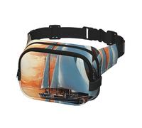 Fanny Pack for Men Women Crossbody Waist Bag Sailing Landscape Belt Bag with Adjustable Strap Hip Bum Bag