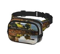 Fanny Pack for Men Women Crossbody Waist Bag Scotland Castle Water Lake Scottish Belt Bag with Adjustable Strap Hip Bum Bag