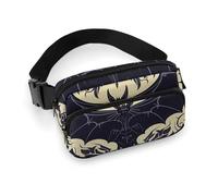 Fanny Pack for Men&Women Crossbody Waist Bag Small Sling Backpack Africa Elephant Belt Bag, Bat pattern, 20x13cm