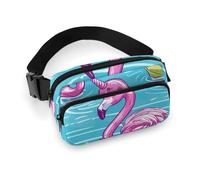Fanny Pack for Men&Women Crossbody Waist Bag Small Sling Backpack Berries And Fruits Belt Bag, Blue and Hand Drawn, 20x13cm