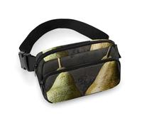 Fanny Pack for Men&Women Crossbody Waist Bag Small Sling Backpack Bugs And Leaves Belt Bag, Two Green Pears, 20x13cm
