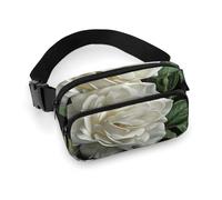 Fanny Pack for Men&Women Crossbody Waist Bag Small Sling Backpack Bunny Hopping Pattern Belt Bag, There Are Leaves Around, 20x13cm