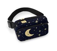 Fanny Pack for Men&Women Crossbody Waist Bag Small Sling Backpack Colorful Flower Pattern Belt Bag, Graffiti Outside the Star, 20x13cm