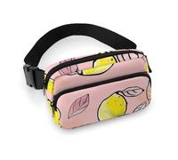 Fanny Pack for Men&Women Crossbody Waist Bag Small Sling Backpack Colorful Ice Cream Belt Bag, Lemon Clip Art, 20x13cm